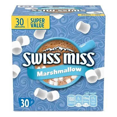 Swiss Miss Chocolate Hot Cocoa Mix With Marshmallows, 30pzs