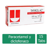 Tafirol Ac 500 Mg / 50 Mg Caja Con 15 Tabletas