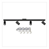 Lampara Techo Pared Aplique Spot Base 1 Mt 4 Luces Dimmer 