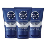 Lavado Facial Con Exfoliante Nivea For Men, Tubo De 4.4 