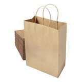 Bolsa De Papel Madera Kraft Con Manija 49x34x17 X50u Regalo