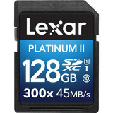 Tarjeta De Memoria Lexar 128gb Sdxc 300x Clase 10 Platinum I