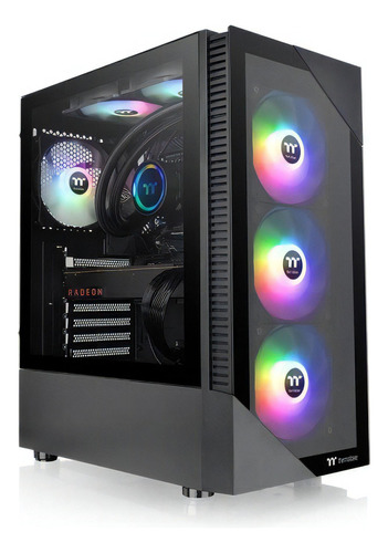 Chasis Thermaltake View 200 Black  + 3 Fan Rg Color Negro