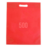 500 Bolsas Tnt De Genero Rojo 25x20 Ecologica 40grs