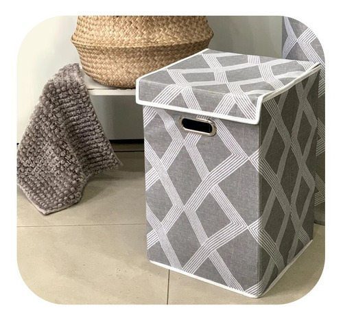 Cesto Ropa Plegable Laundry Tela Estampada Para Baño