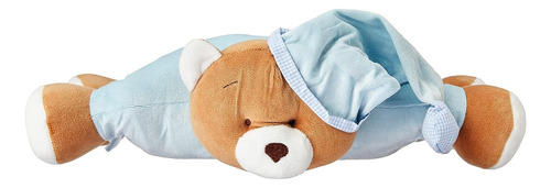 Almofada Urso Pelúcia 30cm Travesseiro Bebê Azul