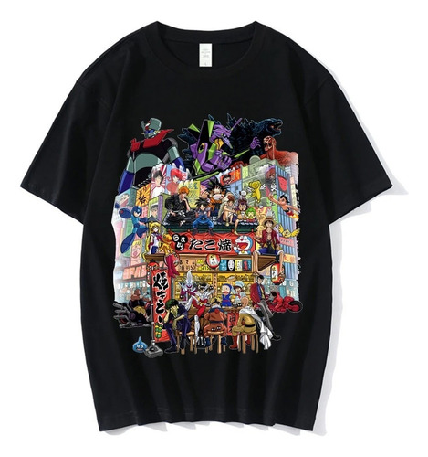 Camiseta Anime Moda Indie Style Oversized