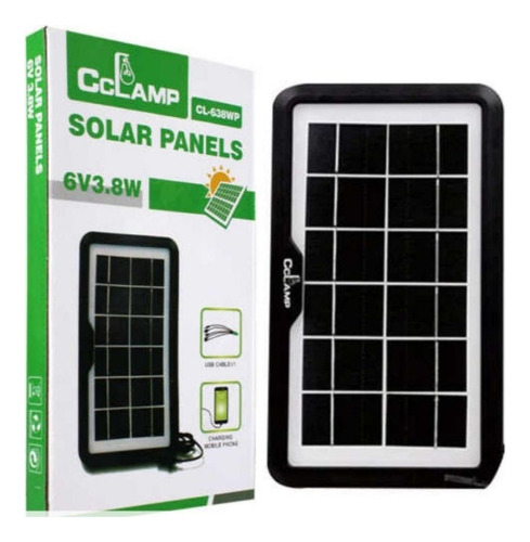 Cargador Solar Viajero Cl-635 6v3.5w Usb Múltiples Cabezales