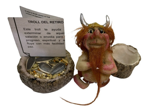 Troll Mini + Comedero + Semillas + Tarjeta. Varios Modelos