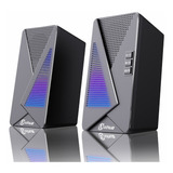 Parlantes Xinua Tb Gamer Pc Luz Rgb Bluetooth Auxiliar Usb