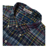 Camisa Ralph Lauren Indian Madras Cuadro Marino/rojo Talla L