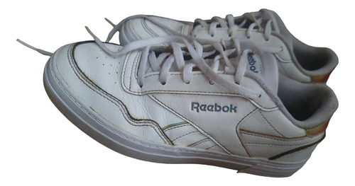 Zapatillas Reebok Cuero Con Detalles En Dorado N° 37