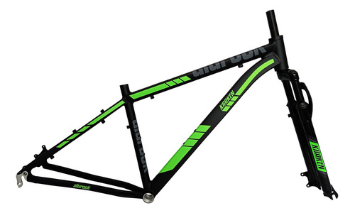 Cuadro Y Tijera Aluminio Bicicleta Suspensión Kraken Rod 29 Color Verde Talla Del Cuadro Unitalla