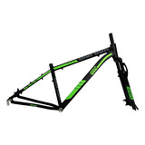 Cuadro Y Tijera Aluminio Bicicleta Suspensión Kraken Rod 29 Color Verde Talla Del Cuadro Unitalla