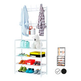 Zapatera Perchero Multi Organizador 4 Niveles Montable Rack