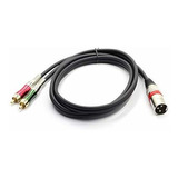 Siyear Xlr Macho A 2 X Phono Rca Conector De Cable Y Cable D