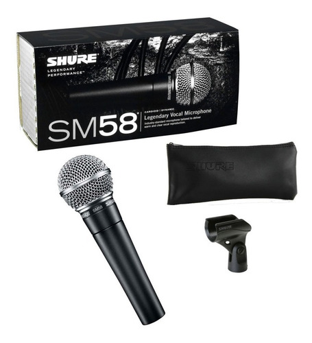 Microfono Dinamico Shure Sm58 Original Con Funda - La Roca