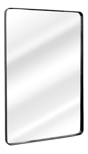 Espelho Retangular 70x50 Moldura Metal Banheiro Quarto Sala