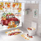 Juego De Cortinas De Ducha Para Coche Taeamjone Pumpkin O...