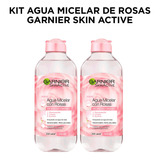 Kit Agua Micelar De Rosas Garnier Skin Active X2