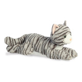 Cor Peluche Aurora Peluche Grand Flopsie 40cm Gato Tabby Gri