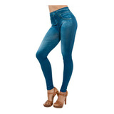 Lote De 5 Leggins Tipo Jeans Dama Mujer Unitalla Mallones