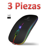 Lote 3pz Mouse Inalámbrico Recargable Rgb 2.4ghz Ele-gate