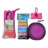 Kit Bebedero 250ml+dispensador+bolsas Heces Popo Perro