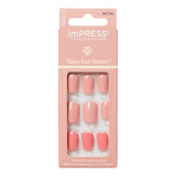 Uñas Impress Bbb New Boo Color Rosado