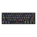 Teclado Gamer Bluetooth Motospeed Ck62 Qwerty Inglês Us Cor Preto Com Luz Rgb