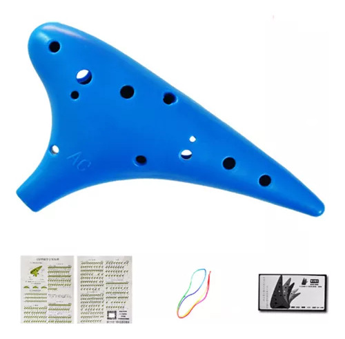 Instrumento De Viento Ocarina Portátil De 12 Agujeros De Plá