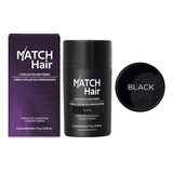 Match Hair 14g Color Negro Fibra Capilar Calvicie Alopecia