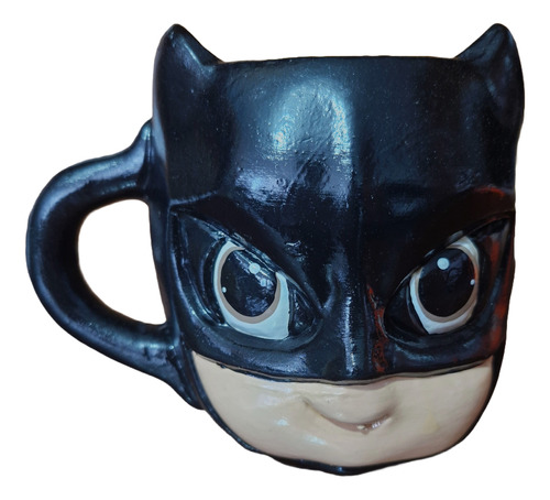 Taza Negra Tipo Batman Para Niños Y Adultos