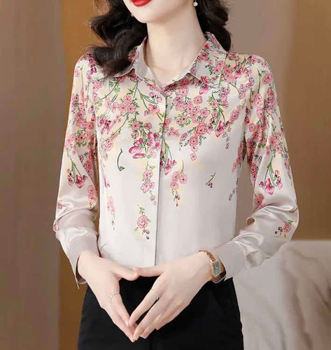 Camisa Blusa Feminina Delicada Chiffon Floral Zenys