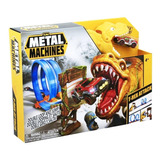 Pista De Autos Doble Giro Metal Machines T-rex Dinosaurio