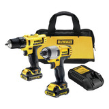 Taladro + Destornillador Impacto 12v Max Dewalt Dck211s2 Color Amarillo