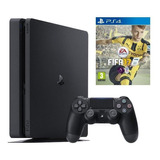 Sony Playstation 4 Slim 500gb Fifa 17/docking Station Bundle Cor  Preto Onyx