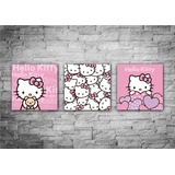 Cuadros Decorativos Hello Kitty Set De 3 Unid.
