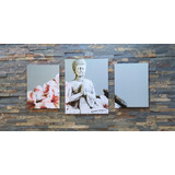 Cuadro Tríptico Buda Yoga Moderno Zen Meditación 