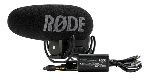 Microfone Rode Videomic Pro+  Supercardióide Preto