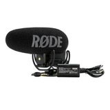 Microfone Rode Videomic Pro+  Supercardióide Preto