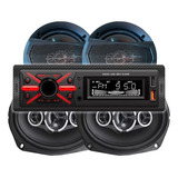 Combo Audio Car Estéreo Bluetooth + Parlantes 6x9 + 6 PuLG P