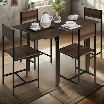 Comedor 4 Sillas Antecomedor 4 Personas Color Nogal Mubson Color Café | Meses sin interés