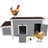 Gallinero Para Exterior De Madera Color Gris Marca Petsfit