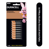 Pilha Alcalina Aaa Duracell Cartela C/16 Unidades Econopack