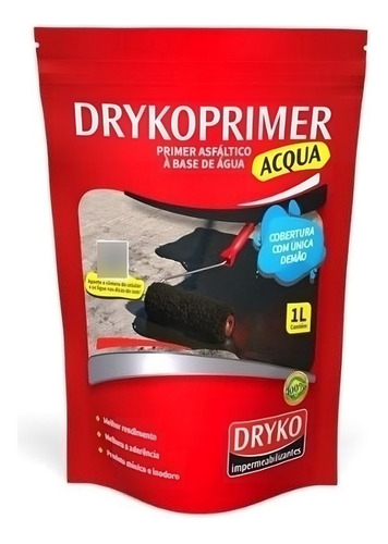    Primer Asfáltico Base Água P/ Mantas E Fitas 1l Dryko