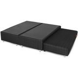 Box Queen Com Cama Auxiliar Bicama De Mola Bonnel 158x198cm Cor Preto