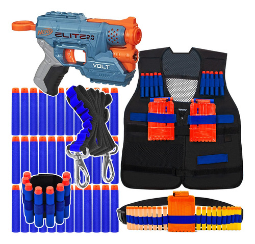 Kit Arma Nerf Uppercut + Colete + Pulseira + Acessórios