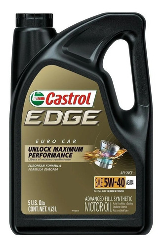 Aceite Castrol Edge 5w40 100% Sintetico Garrafa 4.73lt