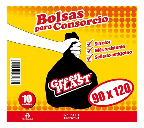 Bolsa Basura Residuo 90x120 Negra 10 Un No Gotea Calidad